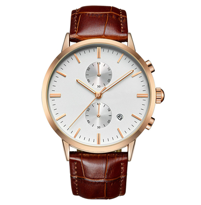 Reloj negro de los deportes de Digitaces del cronógrafo del calendario del reloj del movimiento casual para hombre del cuarzo PE90