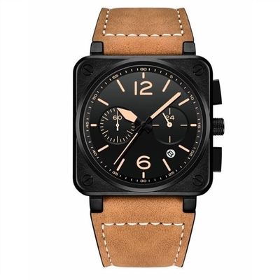 Los relojes multifuncionales de los hombres de cuero auténticos llevan - al OEM resistente de la prenda impermeable 3ATM
