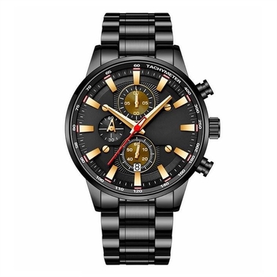 Los hombres de banda de acero impermeables multifuncionales de los relojes 30m de S de Sapphire Glass Mirror Men los ' miran