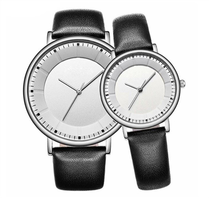 Relojes determinados a juego del cuarzo de los pares para el cuero de la aleación del reloj