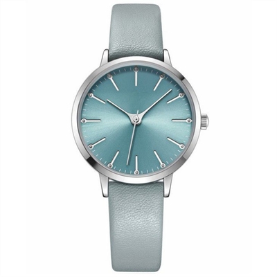 Superficie de lujo de cuero de la microfibra de la aleación del reloj 14m m del cuarzo de las mujeres de la correa