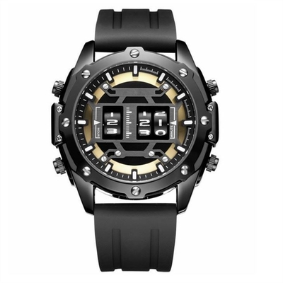 Los deportes análogos-digital miran estilo del deporte miran el reloj de los deportes para los hombres