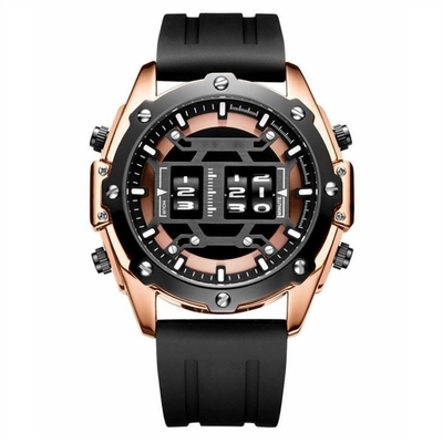 Los deportes análogos-digital miran estilo del deporte miran el reloj de los deportes para los hombres