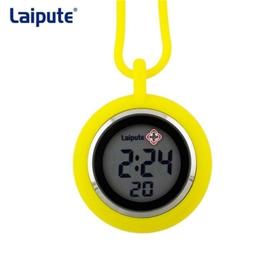 Movimiento electrónico del cuello de la ejecución de Fob Watch Round de la enfermera del silicón del ocio