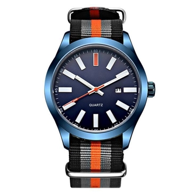 los deportes análogos para hombre del reloj de 275m m del movimiento de nylon del cuarzo miran