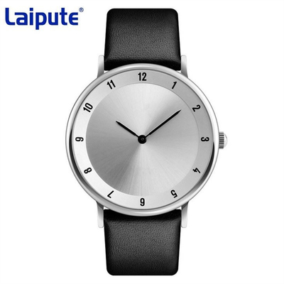 La aleación casual del cinc del reloj del movimiento del cuarzo limpia platear con la aspiradora los relojes de la indumentaria de oficina informal de los hombres