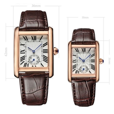Relojes cuadrados del dial del reloj de Pin Buckle Alloy Square Case para las señoras