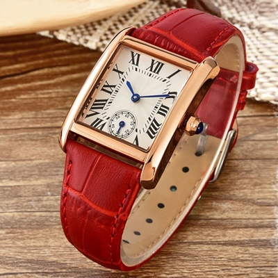 Relojes cuadrados del dial del reloj de Pin Buckle Alloy Square Case para las señoras