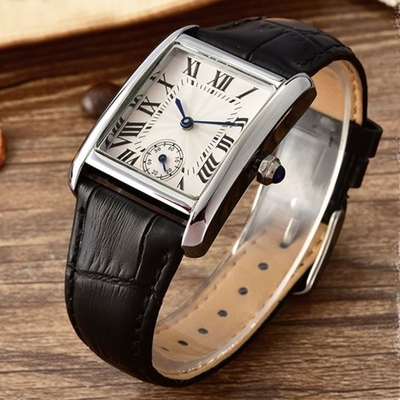 Relojes cuadrados del dial del reloj de Pin Buckle Alloy Square Case para las señoras