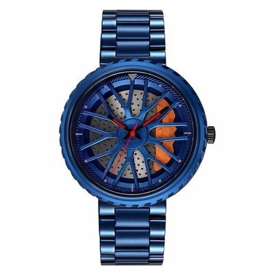 Relojes resistentes del agua del cuarzo de los hombres de acero inoxidables acodados escalonados del reloj