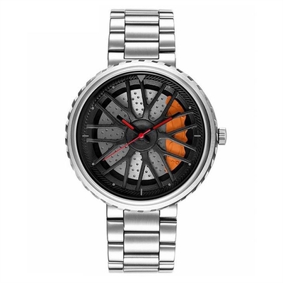 Relojes resistentes del agua del cuarzo de los hombres de acero inoxidables acodados escalonados del reloj