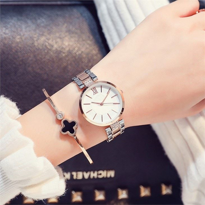 Reloj de acero inoxidable Diamond Metal Mesh Watch Band de la correa del movimiento del cuarzo