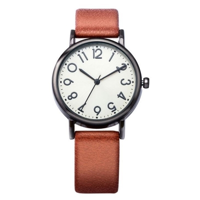 Las señoras del movimiento del cuarzo cubren reloj de cuero de la prenda impermeable con cuero de la vida de Vogue los 30m del reloj el pequeño