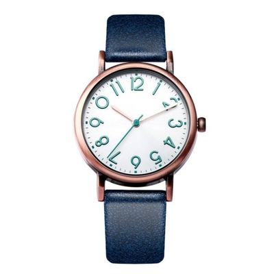 Las señoras del movimiento del cuarzo cubren reloj de cuero de la prenda impermeable con cuero de la vida de Vogue los 30m del reloj el pequeño
