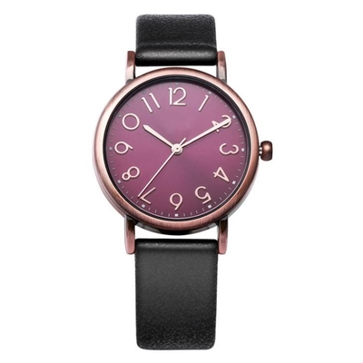 Las señoras del movimiento del cuarzo cubren reloj de cuero de la prenda impermeable con cuero de la vida de Vogue los 30m del reloj el pequeño