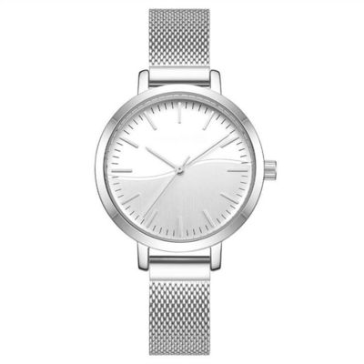 Prenda impermeable de acero inoxidable del reloj 3ATM de la hebilla de las señoras del cuarzo de acero de acero sólido del reloj