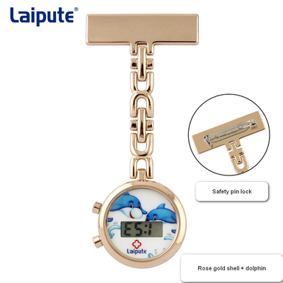 Las enfermeras lindas de Digitaces acortan en prenda impermeable de la aleación del cinc de la caja del reloj 27m m del mando