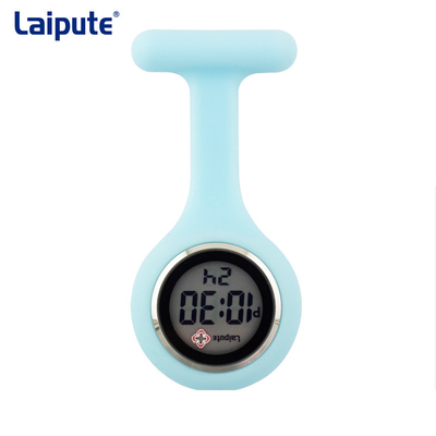 Enfermera amistosa Watch del silicón de la piel de la visualización electrónica de Pin Buckle Digital Fob Watch