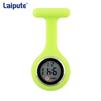Enfermera amistosa Watch del silicón de la piel de la visualización electrónica de Pin Buckle Digital Fob Watch