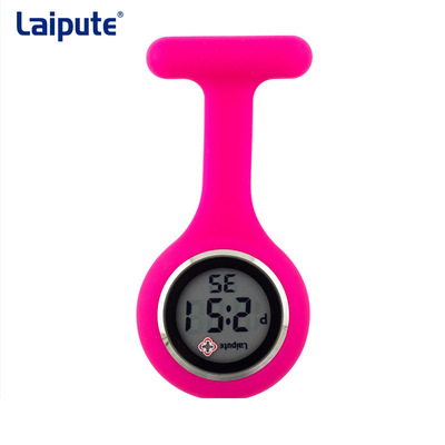 Enfermera amistosa Watch del silicón de la piel de la visualización electrónica de Pin Buckle Digital Fob Watch