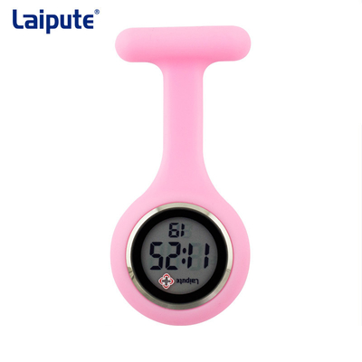 Enfermera amistosa Watch del silicón de la piel de la visualización electrónica de Pin Buckle Digital Fob Watch