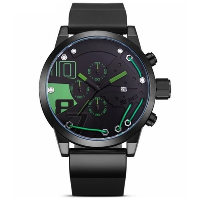 Los deportes de Digitaces LED del silicón del espejo del cuarzo miran el reloj análogo-digital de los deportes de 50m m