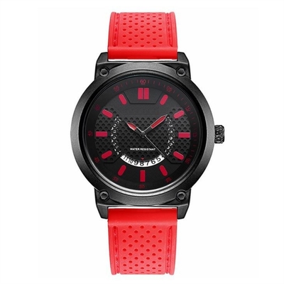 Reloj cuadrado del calendario perpetuo de la fecha de día del reloj análogo del silicón de la hebilla