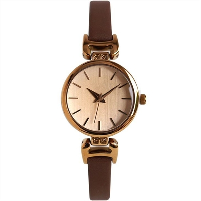 Las señoras impermeables 3ATM cubren los relojes femeninos de lujo de la correa con cuero de cuero de los relojes de la correa