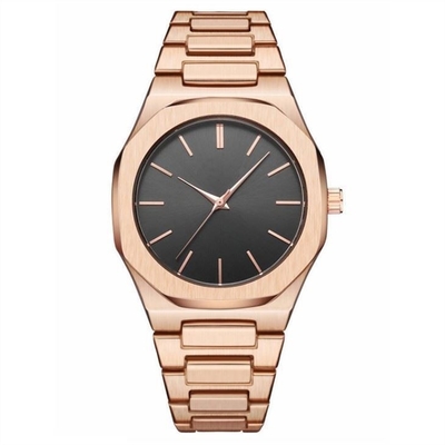 Reloj de acero inoxidable de acero inoxidable texturizado de Mesh Bracelet Watch Japan Movement