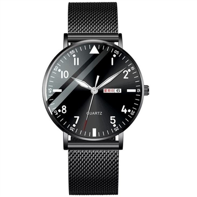 Relojes simples de acero inoxidables de la obra clásica de los relojes de los hombres elegantes simples del dial redondo