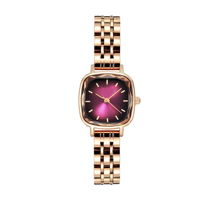 Prenda impermeable de acero inoxidable de lujo del reloj del cuarzo de la moda para las mujeres