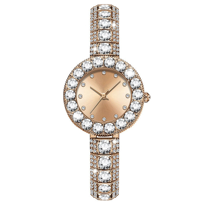 Forme a mujeres de lujo ligeras el reloj del cuarzo con Diamond Waterproof