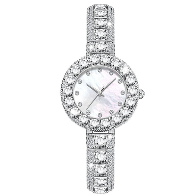Forme a mujeres de lujo ligeras el reloj del cuarzo con Diamond Waterproof
