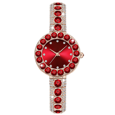 Forme a mujeres de lujo ligeras el reloj del cuarzo con Diamond Waterproof