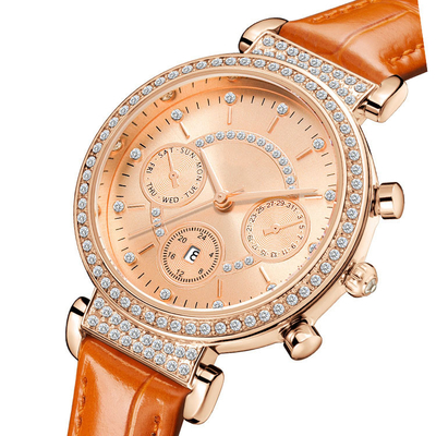 Reloj de lujo del cuarzo de la moda para la prenda impermeable Diamond Watches de las mujeres