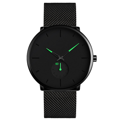 Moda simple del reloj del cuarzo del negocio del reloj de los hombres de acero inoxidables de la prenda impermeable