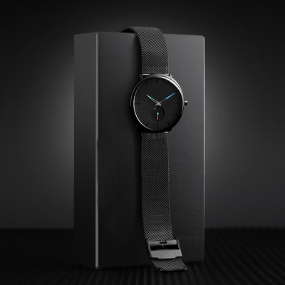 Moda simple del reloj del cuarzo del negocio del reloj de los hombres de acero inoxidables de la prenda impermeable