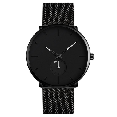 Moda simple del reloj del cuarzo del negocio del reloj de los hombres de acero inoxidables de la prenda impermeable