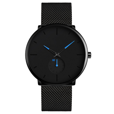 Moda simple del reloj del cuarzo del negocio del reloj de los hombres de acero inoxidables de la prenda impermeable