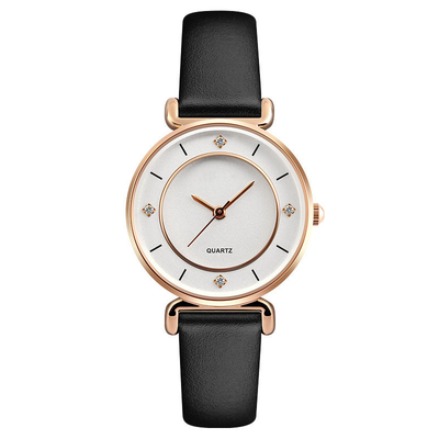 El reloj de las mujeres simples y de moda con Diamond Quartz Creative Watch