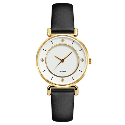 El reloj de las mujeres simples y de moda con Diamond Quartz Creative Watch
