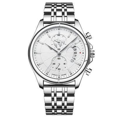 Relojes grandes del cuarzo del dial del reloj inoxidable de la correa del estilo del deporte para los hombres