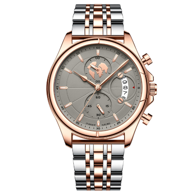 Relojes grandes del cuarzo del dial del reloj inoxidable de la correa del estilo del deporte para los hombres