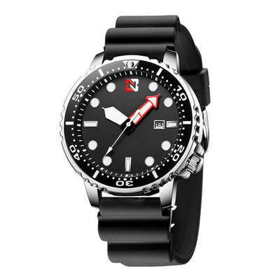 Reloj casual de la moda del fantasma del agua del verde del reloj del cuarzo de los hombres de los deportes