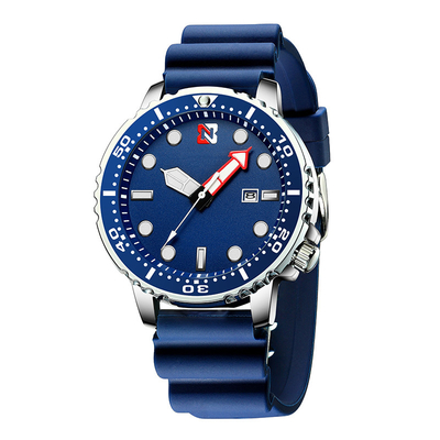 Reloj casual de la moda del fantasma del agua del verde del reloj del cuarzo de los hombres de los deportes