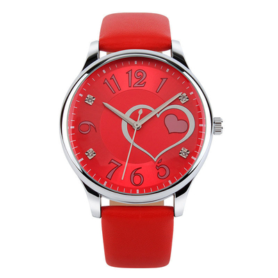 Reloj de cuarzo para niñas en forma de corazón a la moda, resistente al agua, cierre plegable con seguridad