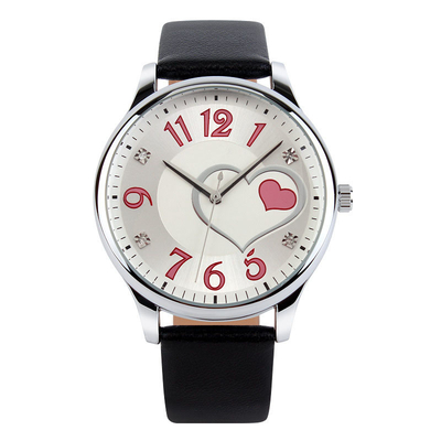 Reloj de cuarzo para niñas en forma de corazón a la moda, resistente al agua, cierre plegable con seguridad
