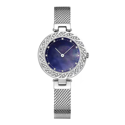Taladro Mesh Belt Ladies Watch de Diamond Fashion Wrist Watch Bezel