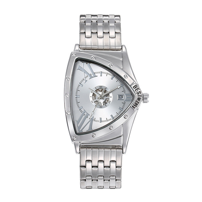 Ancho de banda de acero inoxidable del reloj 20m m del cuarzo del indicador del estilo del negocio