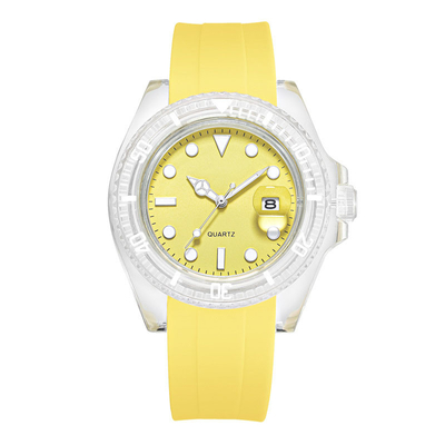 Reloj de Pulsera Redondo de Cuarzo de Acero Inoxidable con Dial de Colores 95g Peso